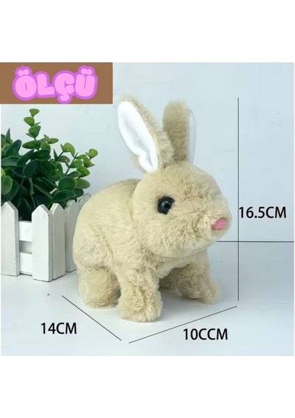 Peluş Hareketli Tavşan Kulakları ve Ayakları Hareket Eden Sesli Oyuncak (2x Pil Hediye) 1 Adet fiyatları