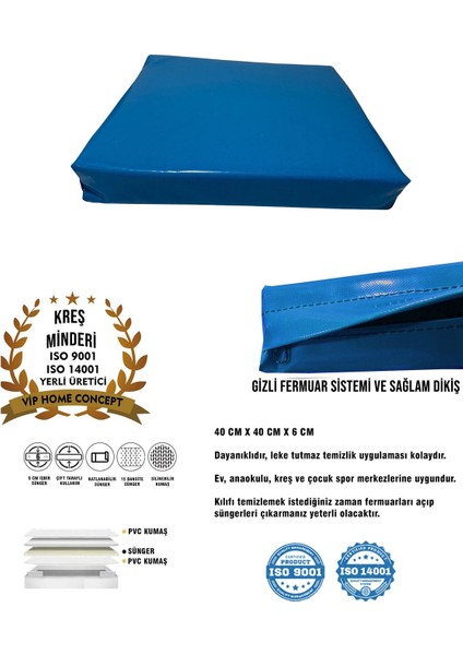 Elite Kreş Anaokulu Minderi 40×40×6 cm Çocuk Minderi 1 Adet