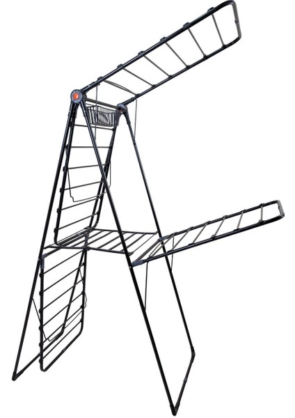 Kalın Borulu Çift Katlı Çamaşır Kurutma Askısı, Siyah, Metal, TR Menşei indirimleri