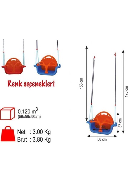 Elite King Kids Ipli Boncuk Salıncak Mavi 1 Adet