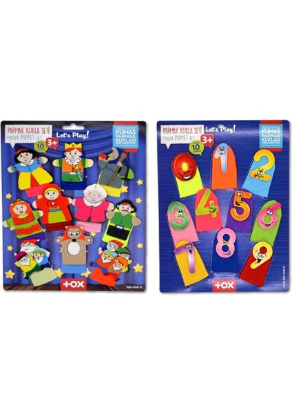 Elite 2 Set - 20 Parça Masal Kahramanları ve Rakamlar Parmak Kukla 1 Adet