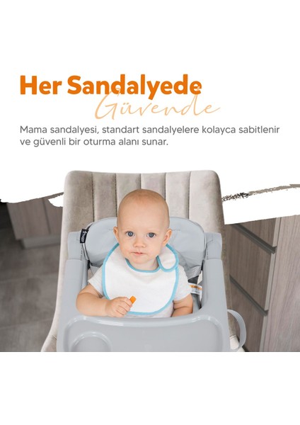 Elite Cookie Portatif Mama Sandalyesi | Katlanabilir, Taşınabilir, Yıkanabilir 1 Adet