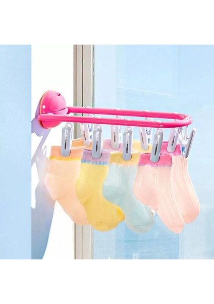 Vantuzlu Çok Amaçlı Elbise Askısı, Banyo ve Balkon, Pembe indirimleri