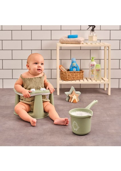 Elite Vakum Tabanlı Bebek Mama Sandalye Oturağı Oyuncaklı Banyo Oturağı - Mama Minderi Dahildir 1 Adet