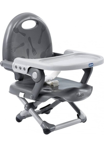 Elite Pocket Snack Yükseltici Mama Sandalyesi Koyu Gri 1 Adet