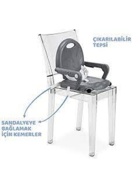 Elite Pocket Snack Yükseltici Mama Sandalyesi Koyu Gri 1 Adet modelleri