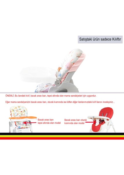 Elite Organik Mama Sandalyesi Minderi & Kılıfı (Kemer Deliksiz) Pembe 1 Adet indirimleri