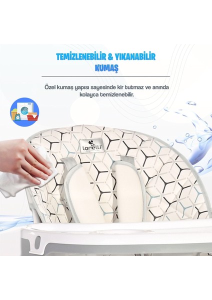 Elite Napoli 360 Mama Sandalyesi – Grey Hexagons 1 Adet