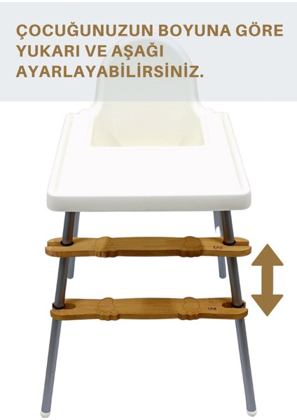 Elite Ithal Contalı Ahşap Mama Sandalyesi Ayak Koyma Desteği, Ikea Antilop, E Bebek Baby Plus Faros Orzo 1 Adet modelleri