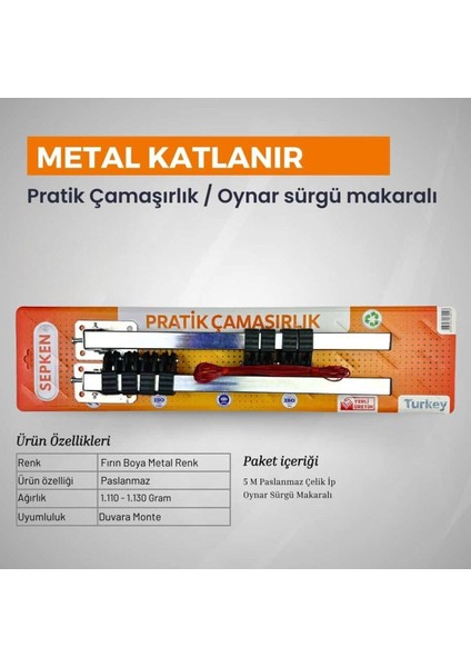 Katlanabilir Demir Çamaşır Askısı, Metalik Renk, Balkon ve İç Mekan Kullanımı fiyatları