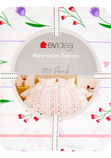 Soft Loretta Tek Kişilik Nevresim Takımı - Renkli