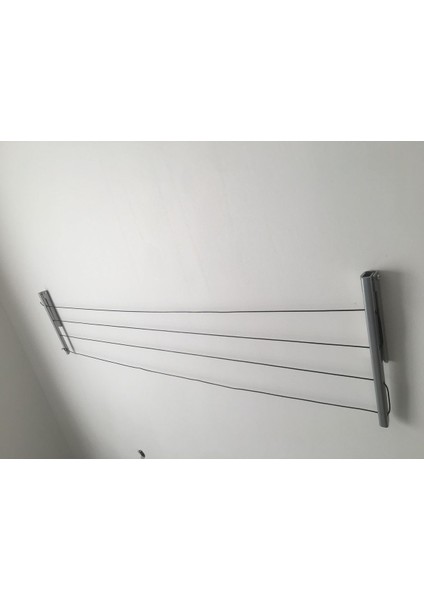 Gri Balkon Çamaşır Askılığı, Katlanabilir Demir Askı, Uzun Ömürlü ve Pratik Kullanım