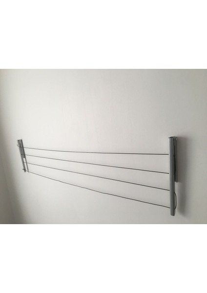 Gri Balkon Çamaşır Askılığı, Katlanabilir Demir Askı, Uzun Ömürlü ve Pratik Kullanım