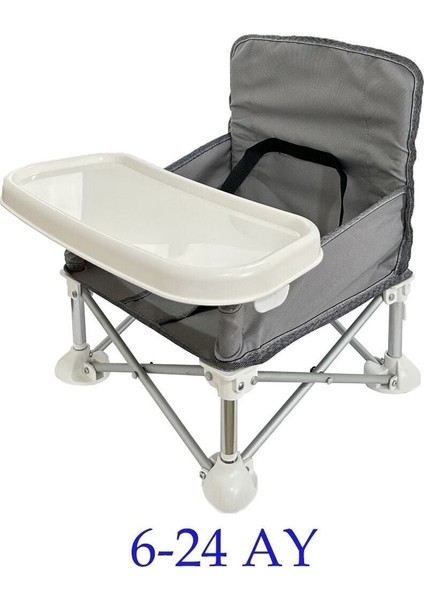Elite Gri Portatif Katlanabilir Taşınabilir Mama Sandalyesi (6AY-24AY) Portatif 2 Yıl 0-20 kg 1 Adet