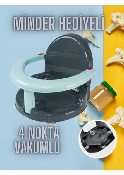 Elite Vakumlu Mama Koltuğu Çift Kilit Mekanizmalı Açılır Kapanır Minder Hediyeli Mama Sandalyesi Kutulu 1 Adet