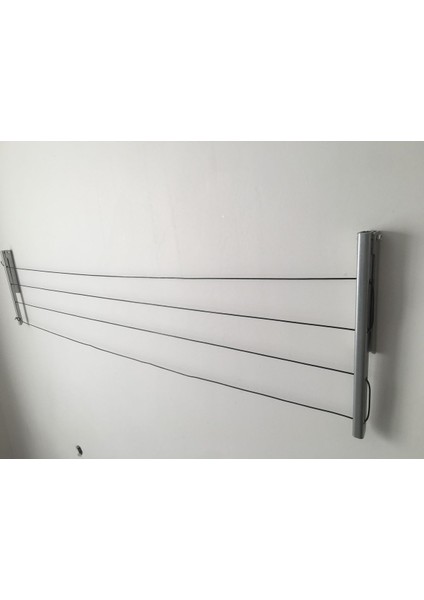 Katlanır Balkon Çamaşır Askısı, Demir, Metalik, Pratik ve Şık Tasarım