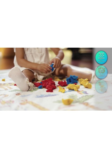Elite Mama Sandalyesi Altı ve Aktivite Örtüsü | Bebek Alt Örtüsü | Kullan At Örtü | Hayvanlar | 2'li Set 1 Adet