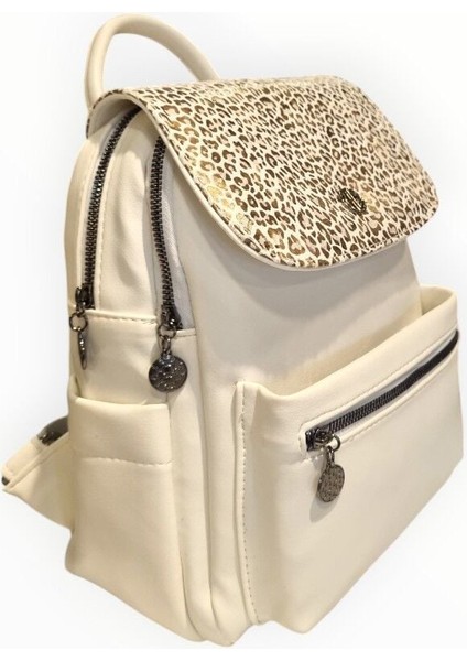 Kadın Sırt Çantası Beyaz Leopar fiyatları
