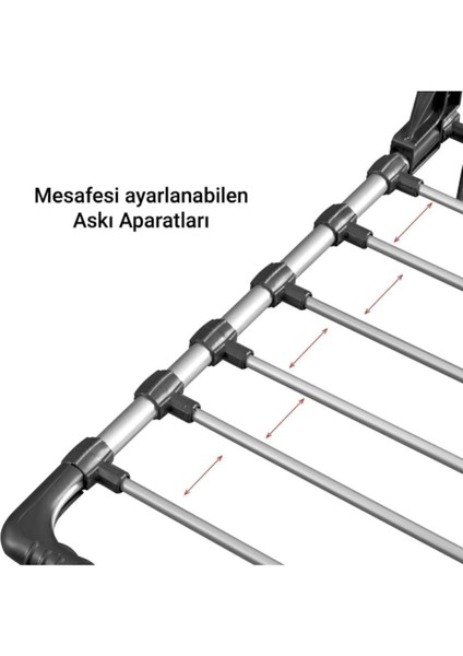 Portatif 55 cm ayarlanabilir paslanmaz çelik çamaşır askısı, siyah, balkon ve pencere uyumlu indirimleri