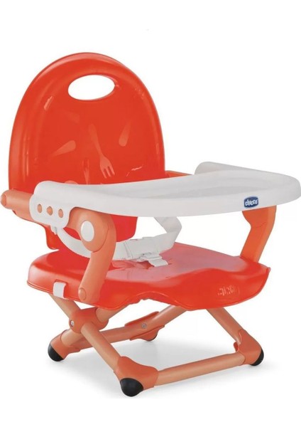Elite Pocket Snack Yükseltici Mama Sandalyesi Poppy Red 1 Adet