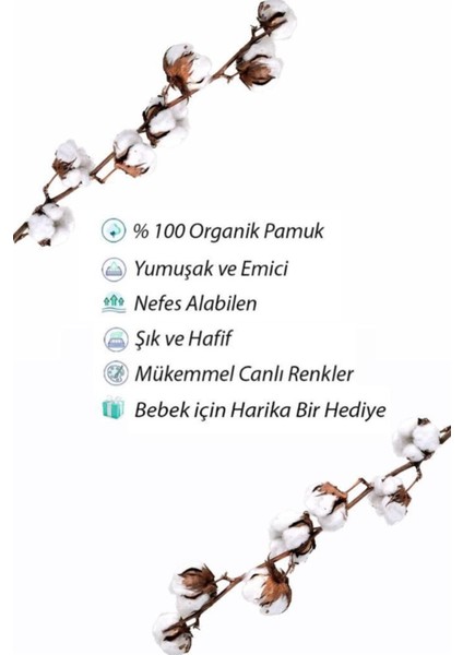 Elite Unisex Bebek %100 Pamuk Çift Katlı Sevimli Pandalar Desenli Bebek Salya Önlük & Fular 1 Adet