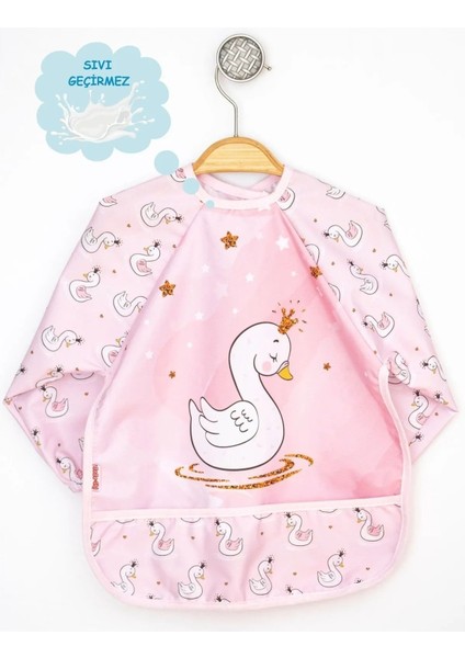 Elite Baby Enia 2 Adet Set Kombin Sevimli At-Kuğu 0-3 Yaş Sıvı Geçirmez Bebek Mama Önlüğü 1 Adet modelleri