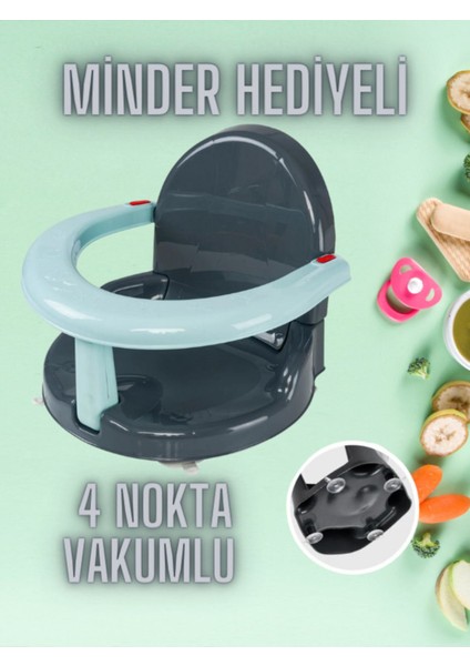 Elite Vakumlu Mama Koltuğu Çift Kilit Mekanizmalı Açılır Kapanır Minder Hediyeli Mama Sandalyesi Kutulu 1 Adet