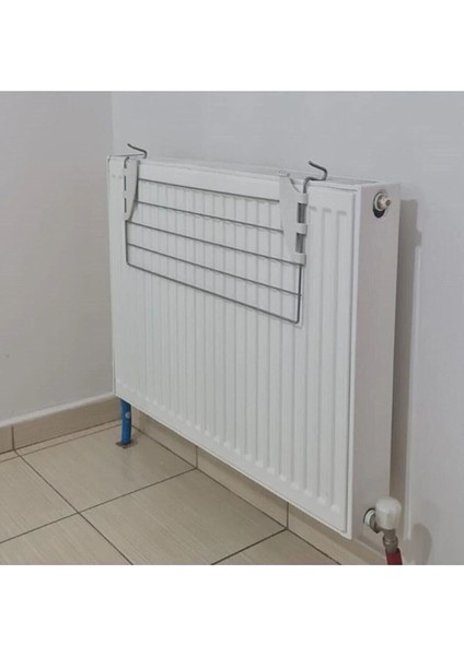 İki Adet Çamaşır Kurutmalık Petek Üstü, 60cm, 5 Telli, Metal, Gri fırsatları