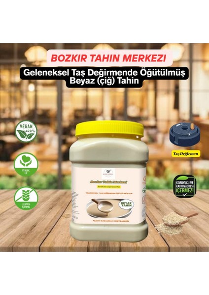 Tahin Merkezi Beyaz Doğal Tahin 935 gr (Vegan & Taş Değirmen)