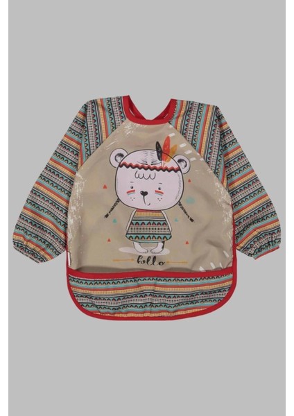 Elite Unisex Sıvı Geçirmez Aktivite ve Mama Önlüğü ( Zürafa - Apaçi ) 6-24 Ay 1 Adet