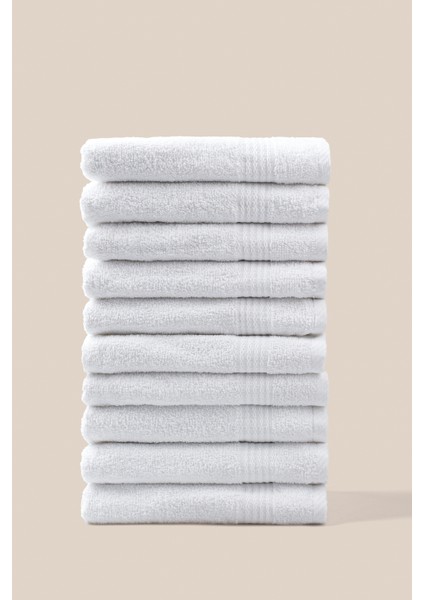 10'lu 50X80 Pamuklu Jakarlı El&yüz Havlusu