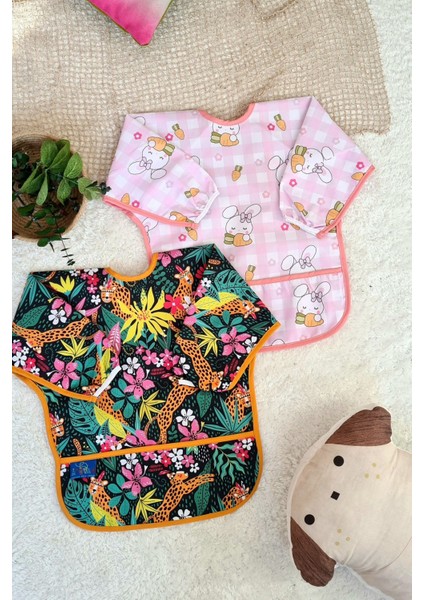 Elite Carrot ve Dream Desenli 2'li Paket Sıvı Geçirmez Kız Çocuk Aktivite ve Mama Önlüğü 6-24 Ay 1 Adet fiyatları