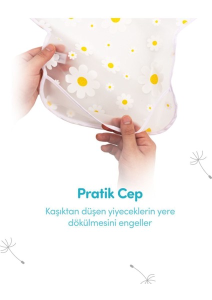 Büyük Cepli Eva Önlük Papatya 1 Adet
