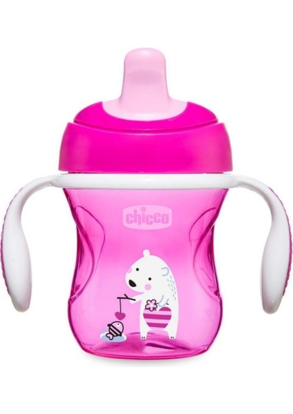 Elite ® Training Cup Yarı Yumuşak Uçlu Alıştırma Eğitim Bardak Suluk 200 ml 6 Ay Mor 1 Adet