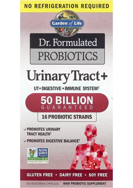 Dr. Formulated Probiotics Urinary Tract+ 60 Vegetarian Capsules