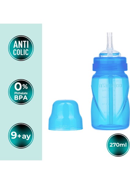 Elite Akıtmaz Pipetli Bardak, 270 Ml, Mavi, 12 Ay,1 Adet 1 Adet fiyatları