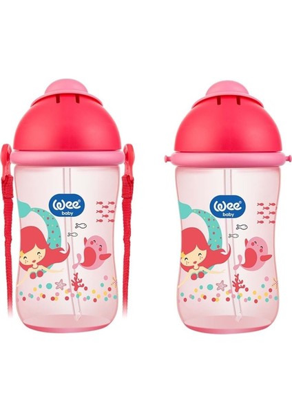 Elite Pipetli Bardak 380ML (KOD:171) - Kırmızı 1 Adet
