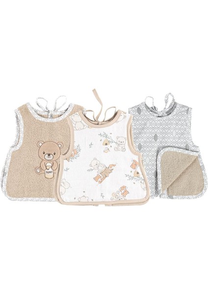 Elite Hero Teddy 3'lü Unisex Bebek Mama Önlüğü Seti 1 Adet