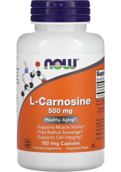 L-Carnosine 500 mg 100 Veg Capsules