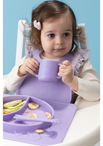 Elite Wee Baby 926 Prime Kulplu Silikon Bardak Mor 1 Adet