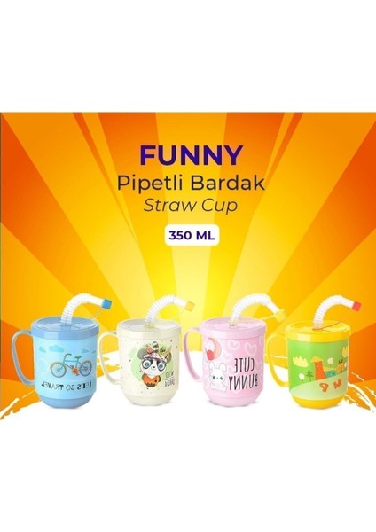 Elite Funny Pipetli Çocuk BARDAK-350 ml 1 Adet