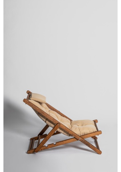 3 Kademeli Katlanabilir Gürgen Ceviz Ahşap Lüx Şezlong Puf Kumaş Ardıç fırsatları