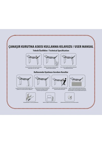 Alüminyum Çamaşır Kurutmalık, Siyah ve Bakır Renk, Dayanıklı ve Şık Tasarım indirimleri