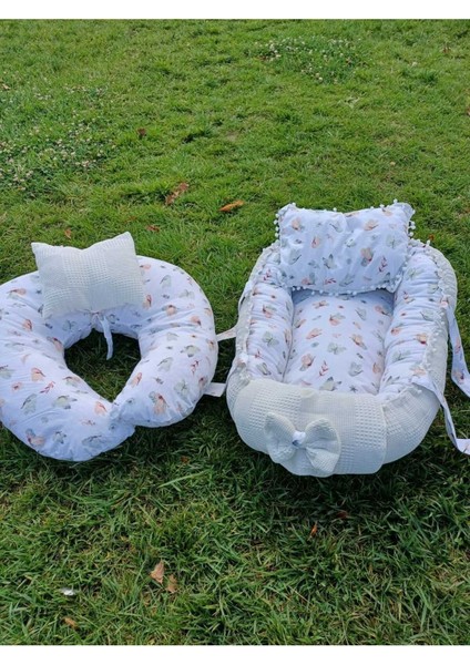 Elite Babynest ve Destekli Emzirme Yastığı/ Minderi- Bebek Yastığı Hediyeli- Yeni Doğan_bebek Yatağı 1 Adet