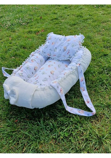 Elite Babynest ve Destekli Emzirme Yastığı/ Minderi- Bebek Yastığı Hediyeli- Yeni Doğan_bebek Yatağı 1 Adet