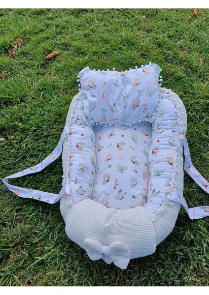 Elite Babynest ve Destekli Emzirme Yastığı/ Minderi- Bebek Yastığı Hediyeli- Yeni Doğan_bebek Yatağı 1 Adet