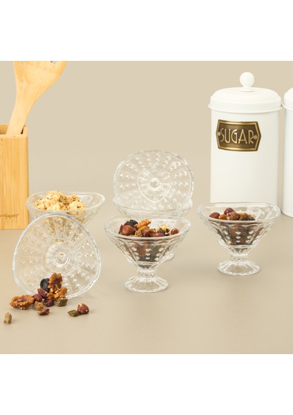 Alder 6'lı Ayaklı Kase - Şeffaf