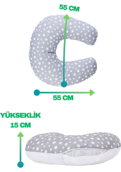 Elite 2'li Emzirme Seti: Yastık ve Örtü | Ayarlanabilir Emzirme Önlüğü ile Konfor 1 Adet modelleri