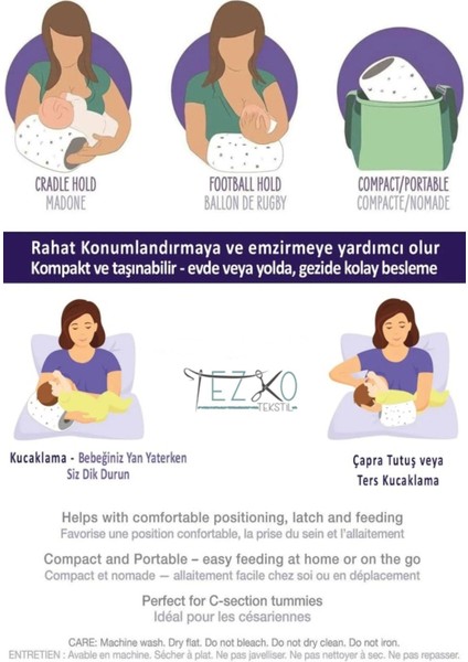 Elite Emzirme Yastığı Tüm Bebeklere Uyumlu Doğru Tutuş Destek Minderi 1 Adet
