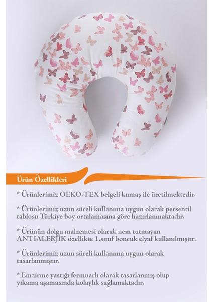 Emzirme Yastığı Minderi, Pamuk Kumaş - Dolgulu Yastık 60 x 60 cm 1 Adet modelleri